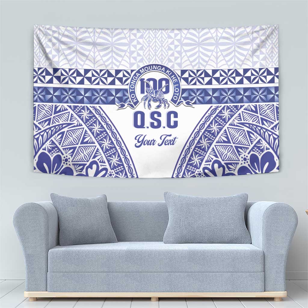 Personalised Queen Salote College Tapestry Kolisi Fefine 100th Anniversary Kupesi White - Polynesian Pride
