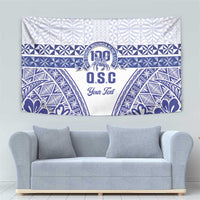 Personalised Queen Salote College Tapestry Kolisi Fefine 100th Anniversary Kupesi White - Polynesian Pride