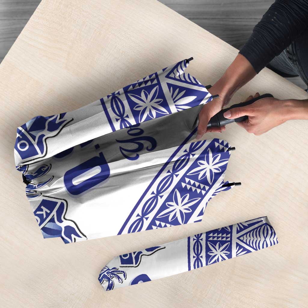 Personalised Queen Salote College Umbrella Kolisi Fefine 100th Anniversary Kupesi White - Polynesian Pride
