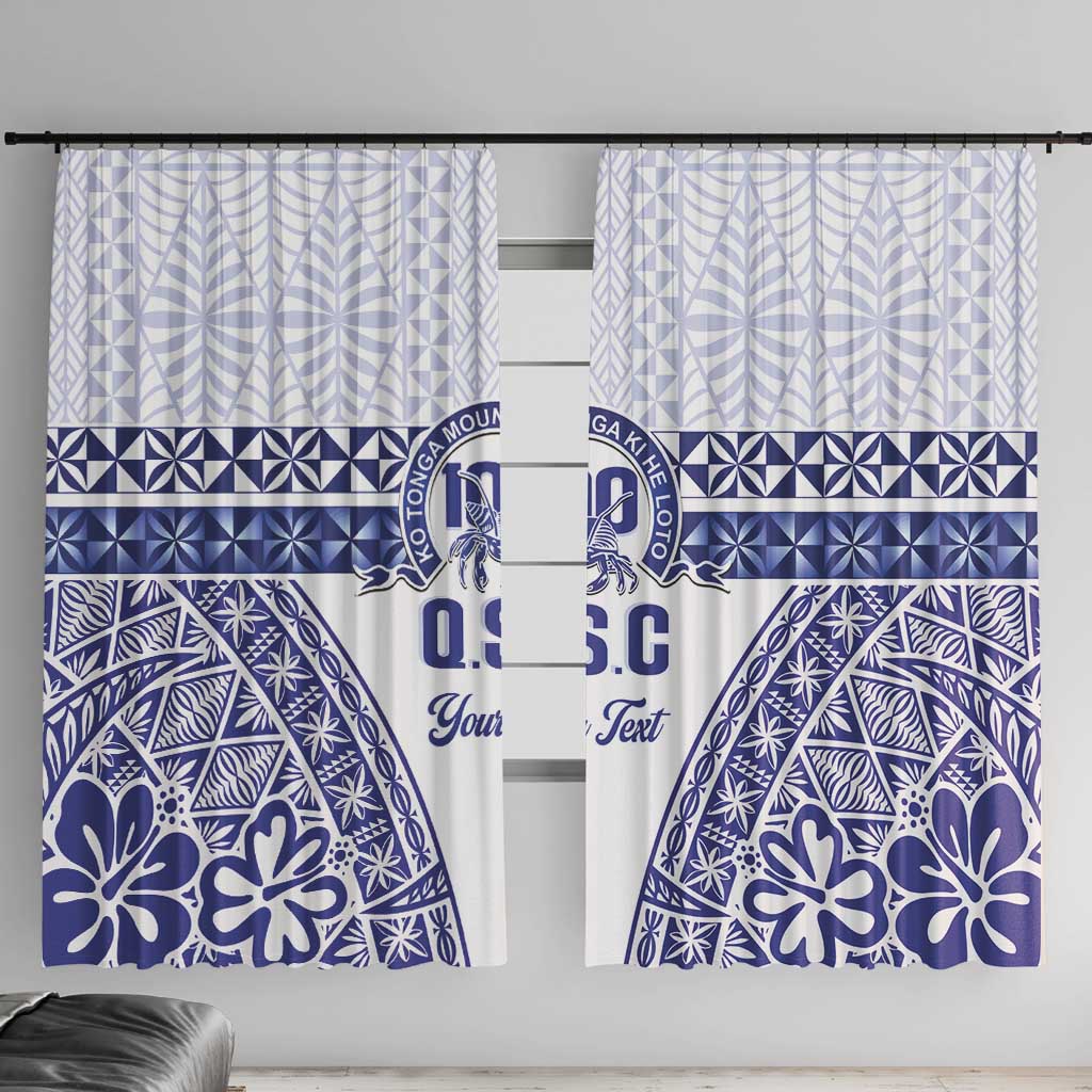 Personalised Queen Salote College Window Curtain Kolisi Fefine 100th Anniversary Kupesi White - Polynesian Pride