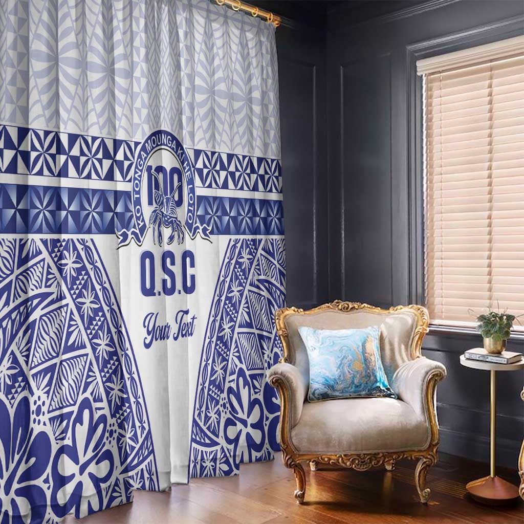 Personalised Queen Salote College Window Curtain Kolisi Fefine 100th Anniversary Kupesi White - Polynesian Pride