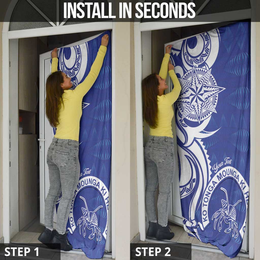 Personalised Queen Salote College Door Cover QSC Est 1926 Ngatu Pattern - Polynesian Pride