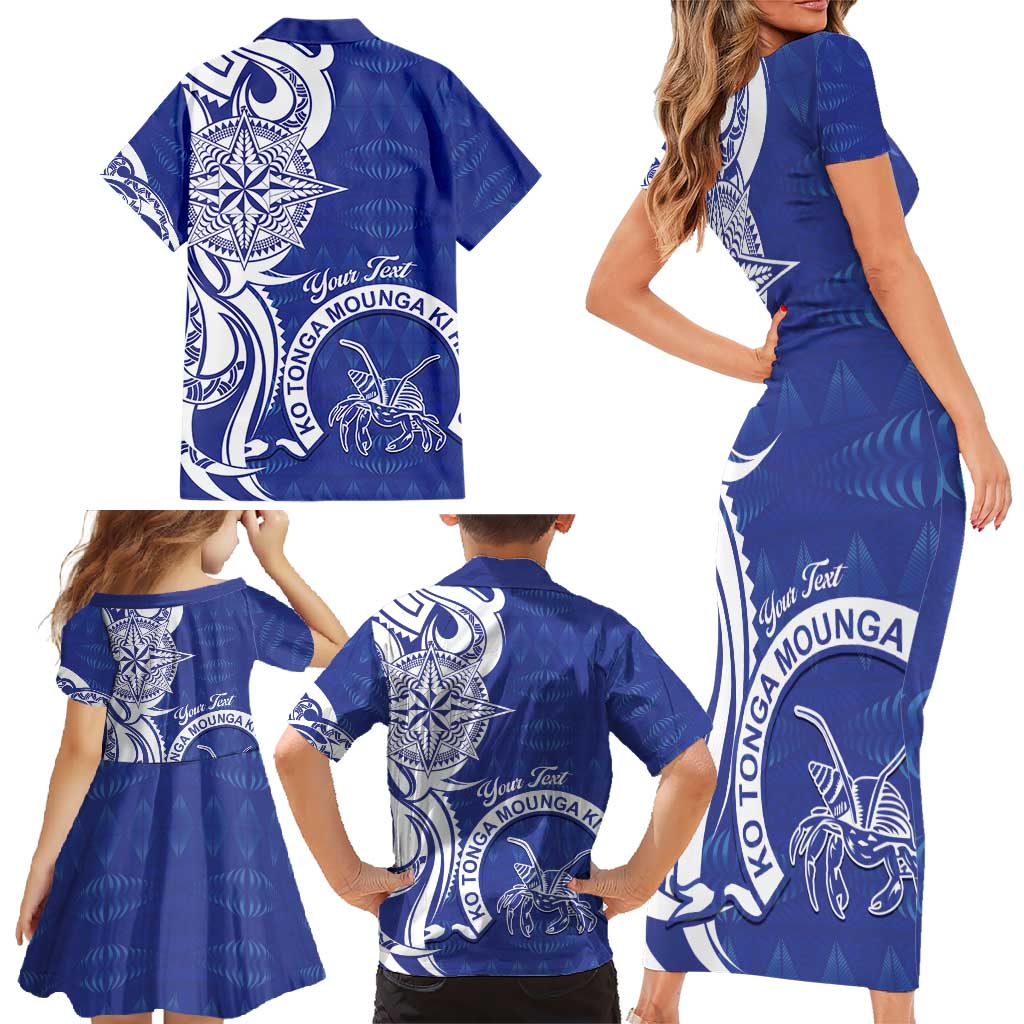 Personalised Queen Salote College Family Matching Short Sleeve Bodycon Dress and Hawaiian Shirt QSC Est 1926 Ngatu Pattern - Polynesian Pride