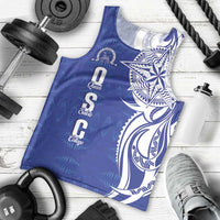 Personalised Queen Salote College Men Tank Top QSC Est 1926 Ngatu Pattern - Polynesian Pride