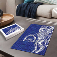 Personalised Queen Salote College Puzzle QSC Est 1926 Ngatu Pattern - Polynesian Pride