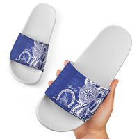 Personalised Queen Salote College Slide Sandals QSC Est 1926 Ngatu Pattern - Polynesian Pride