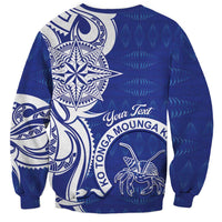 Personalised Queen Salote College Sweatshirt QSC Est 1926 Ngatu Pattern - Polynesian Pride