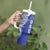 Personalised Queen Salote College Tumbler With Handle QSC Est 1926 Ngatu Pattern - Polynesian Pride