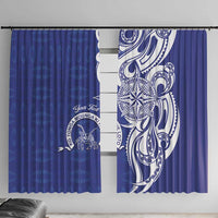 Personalised Queen Salote College Window Curtain QSC Est 1926 Ngatu Pattern - Polynesian Pride