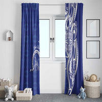 Personalised Queen Salote College Window Curtain QSC Est 1926 Ngatu Pattern - Polynesian Pride