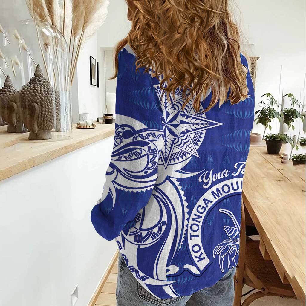 Personalised Queen Salote College Women Casual Shirt QSC Est 1926 Ngatu Pattern - Polynesian Pride