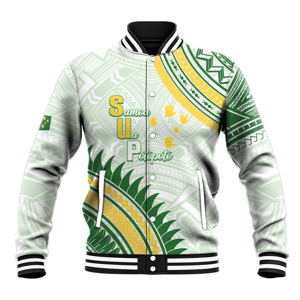 Personalised Samoa Ua Potopoto Baseball Jacket SUP Est 2025 Samoan Pattern - Polynesian Pride