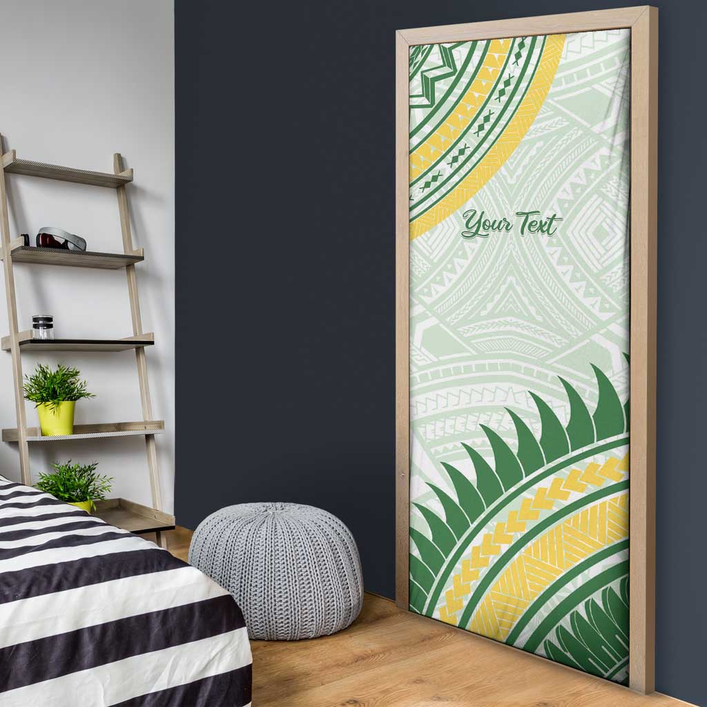 Personalised Samoa Ua Potopoto Door Cover SUP Est 2025 Samoan Pattern - Polynesian Pride