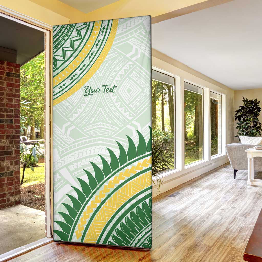 Personalised Samoa Ua Potopoto Door Cover SUP Est 2025 Samoan Pattern - Polynesian Pride