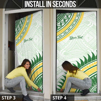 Personalised Samoa Ua Potopoto Door Cover SUP Est 2025 Samoan Pattern - Polynesian Pride