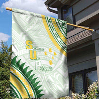 Samoa Ua Potopoto Garden Flag SUP Est 2025 Samoan Pattern - Polynesian Pride