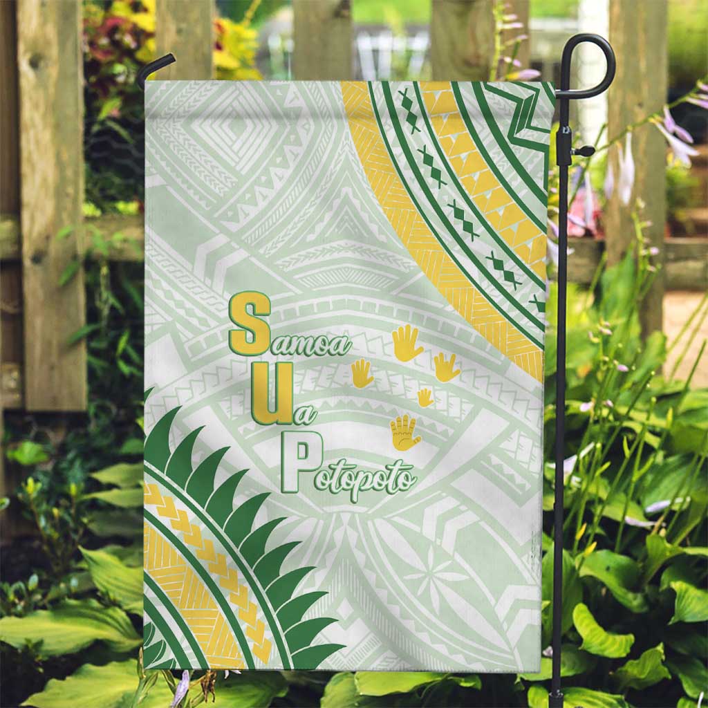 Samoa Ua Potopoto Garden Flag SUP Est 2025 Samoan Pattern - Polynesian Pride