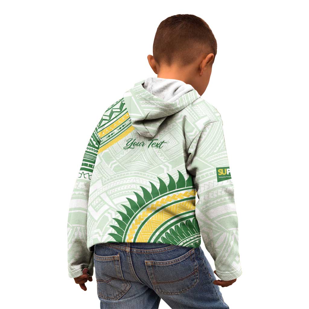 Personalised Samoa Ua Potopoto Kid Hoodie SUP Est 2025 Samoan Pattern - Polynesian Pride
