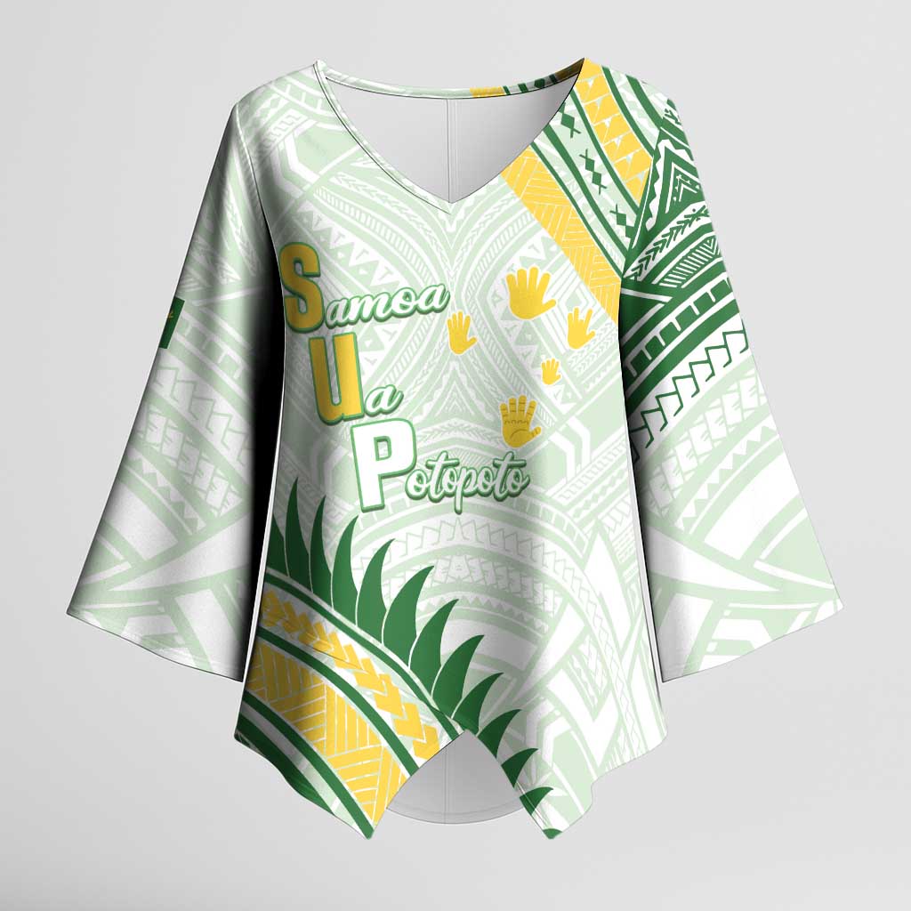 Personalised Samoa Ua Potopoto Kimono Sleeve Blouse SUP Est 2025 Samoan Pattern - Polynesian Pride