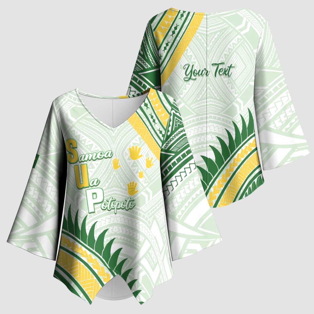 Personalised Samoa Ua Potopoto Kimono Sleeve Blouse SUP Est 2025 Samoan Pattern - Polynesian Pride