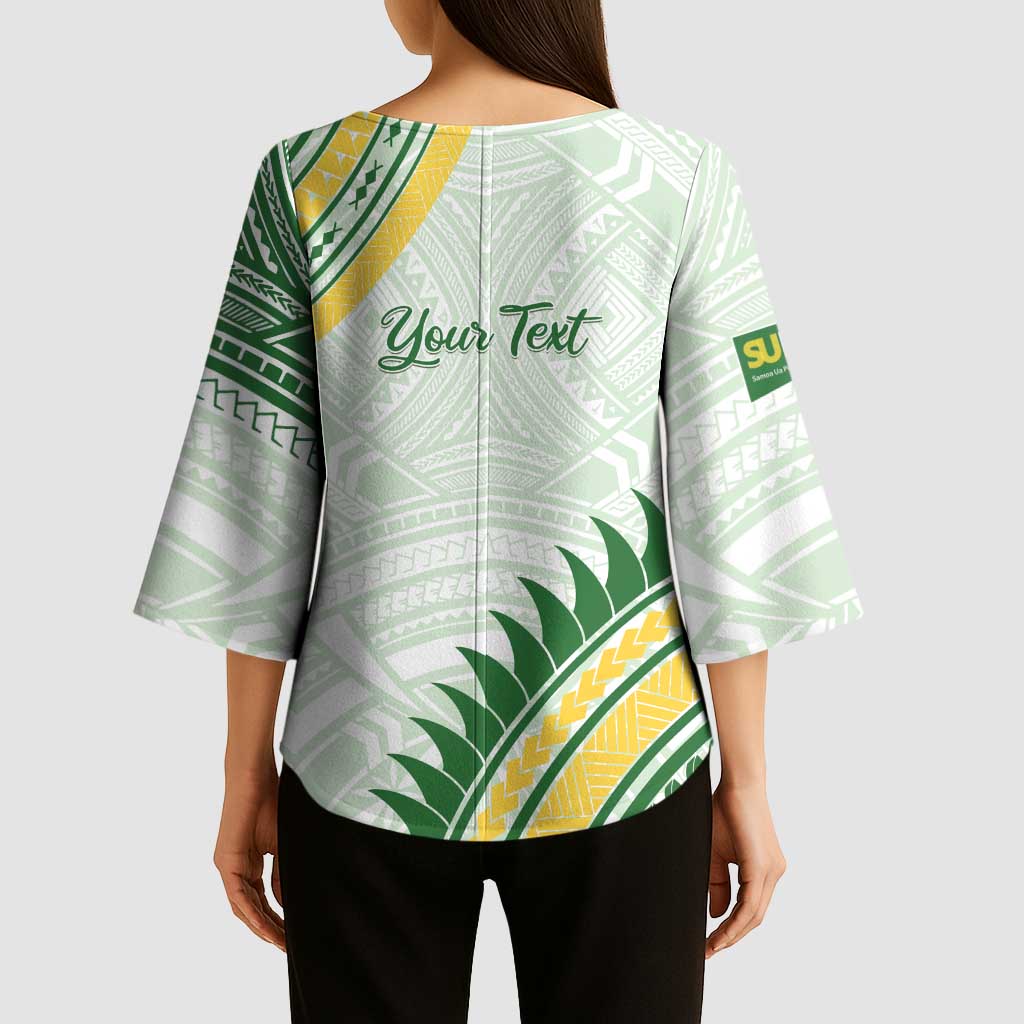 Personalised Samoa Ua Potopoto Kimono Sleeve Blouse SUP Est 2025 Samoan Pattern - Polynesian Pride