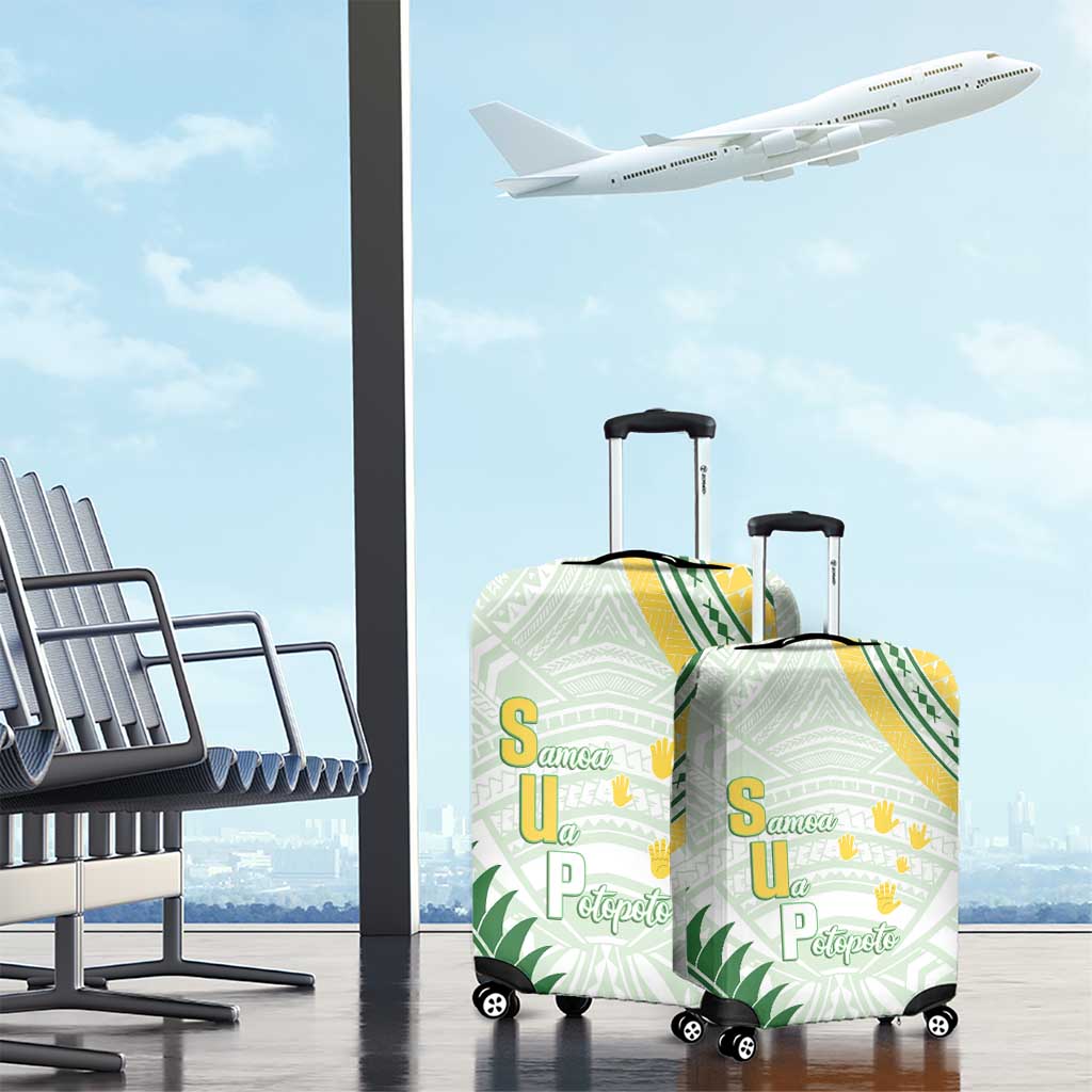 Samoa Ua Potopoto Luggage Cover SUP Est 2025 Samoan Pattern - Polynesian Pride