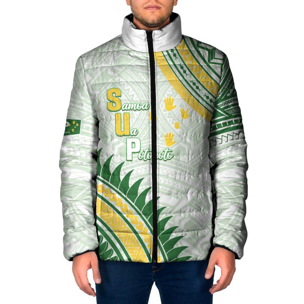 Personalised Samoa Ua Potopoto Padded Jacket SUP Est 2025 Samoan Pattern - Polynesian Pride