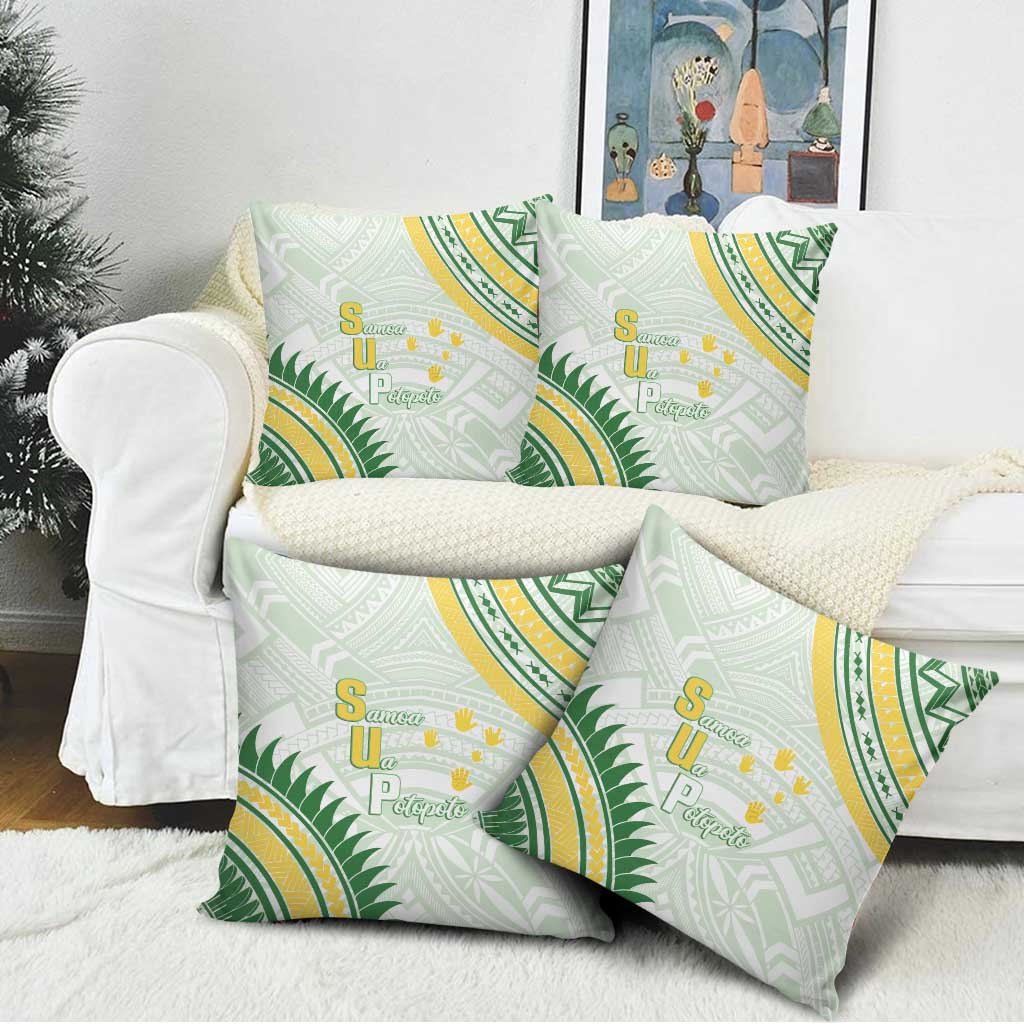 Samoa Ua Potopoto Pillow Cover SUP Est 2025 Samoan Pattern - Polynesian Pride