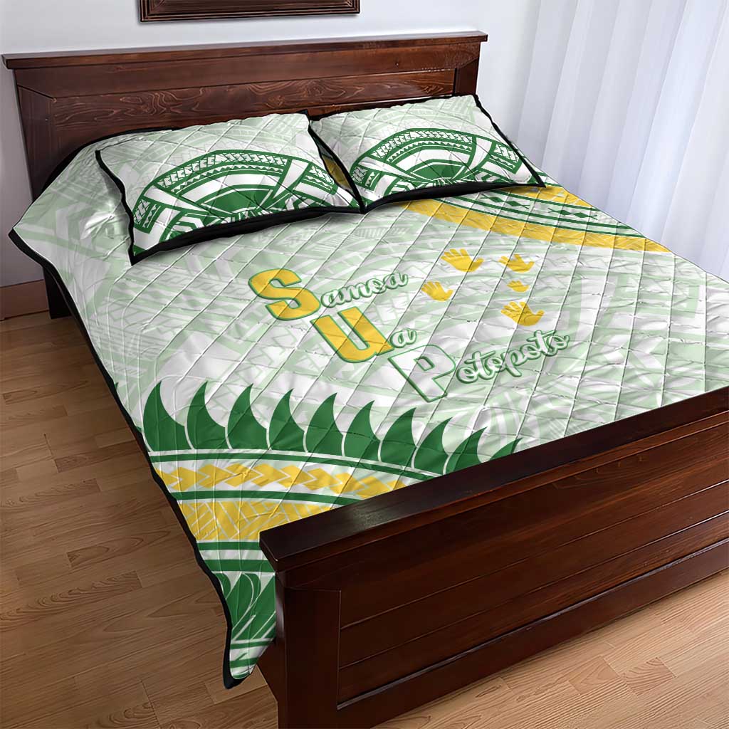 Samoa Ua Potopoto Quilt Bed Set SUP Est 2025 Samoan Pattern - Polynesian Pride