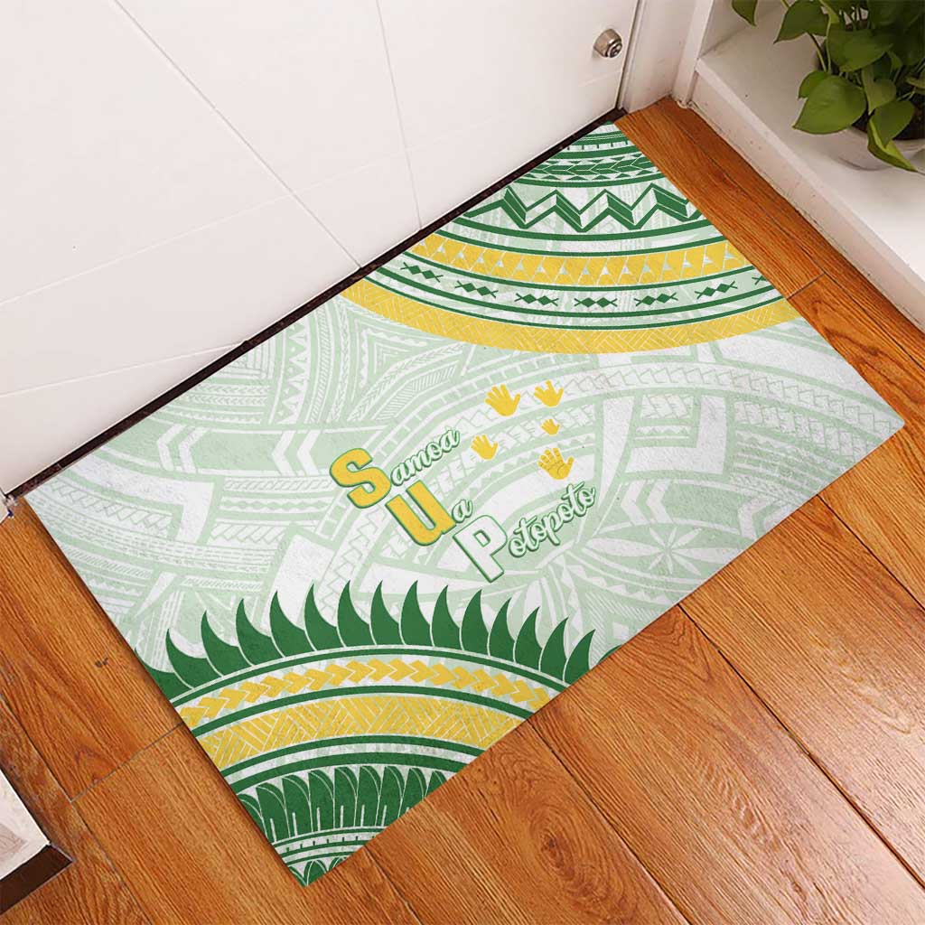 Samoa Ua Potopoto Rubber Doormat SUP Est 2025 Samoan Pattern - Polynesian Pride