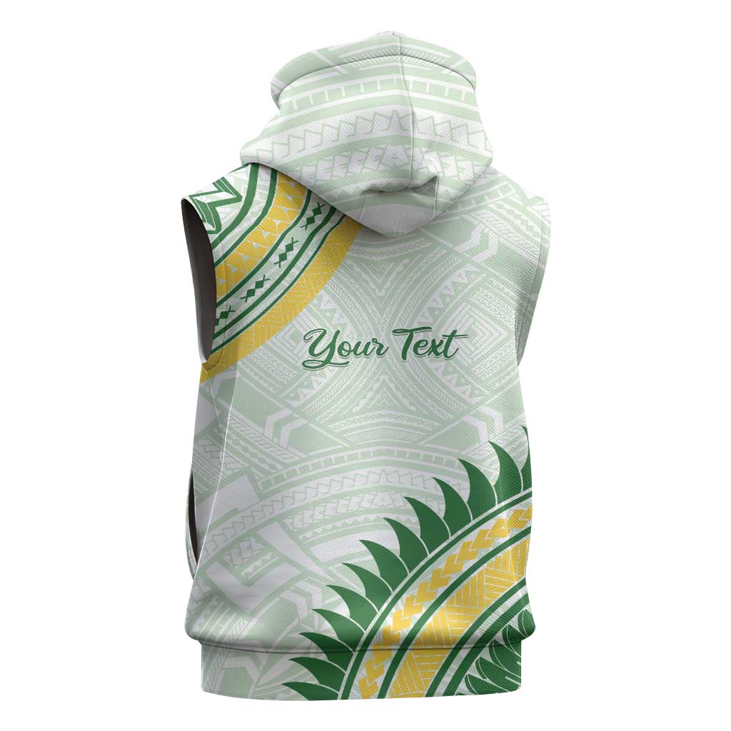 Personalised Samoa Ua Potopoto Sleeveless Hoodie SUP Est 2025 Samoan Pattern - Polynesian Pride