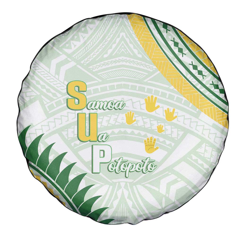 Samoa Ua Potopoto Spare Tire Cover SUP Est 2025 Samoan Pattern - Polynesian Pride
