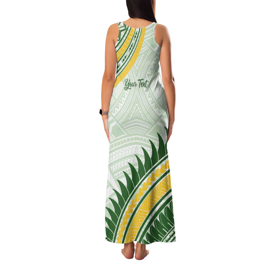 Personalised Samoa Ua Potopoto Tank Maxi Dress SUP Est 2025 Samoan Pattern - Polynesian Pride