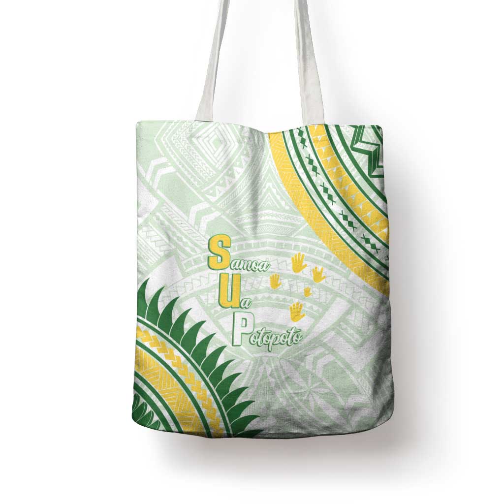 Samoa Ua Potopoto Tote Bag SUP Est 2025 Samoan Pattern - Polynesian Pride