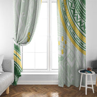 Samoa Ua Potopoto Window Curtain SUP Est 2025 Samoan Pattern - Polynesian Pride