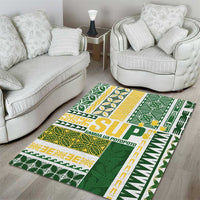 Samoa Uniting Party Area Rug SUP Est 2025 Siapo Pattern - Polynesian Pride