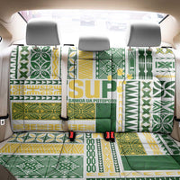 Samoa Uniting Party Back Car Seat Cover SUP Est 2025 Siapo Pattern - Polynesian Pride