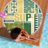 Samoa Uniting Party Beach Blanket SUP Est 2025 Siapo Pattern - Polynesian Pride