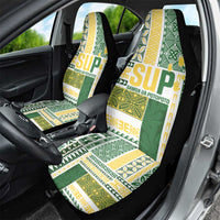 Samoa Uniting Party Car Seat Cover SUP Est 2025 Siapo Pattern - Polynesian Pride