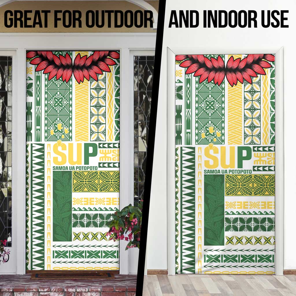Samoa Uniting Party Door Cover SUP Est 2025 Siapo Pattern - Polynesian Pride