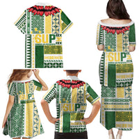 Samoa Uniting Party Family Matching Puletasi and Hawaiian Shirt SUP Est 2025 Siapo Pattern - Polynesian Pride