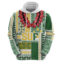 Samoa Uniting Party Hoodie SUP Est 2025 Siapo Pattern - Polynesian Pride