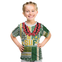 Samoa Uniting Party Kid T Shirt SUP Est 2025 Siapo Pattern - Polynesian Pride