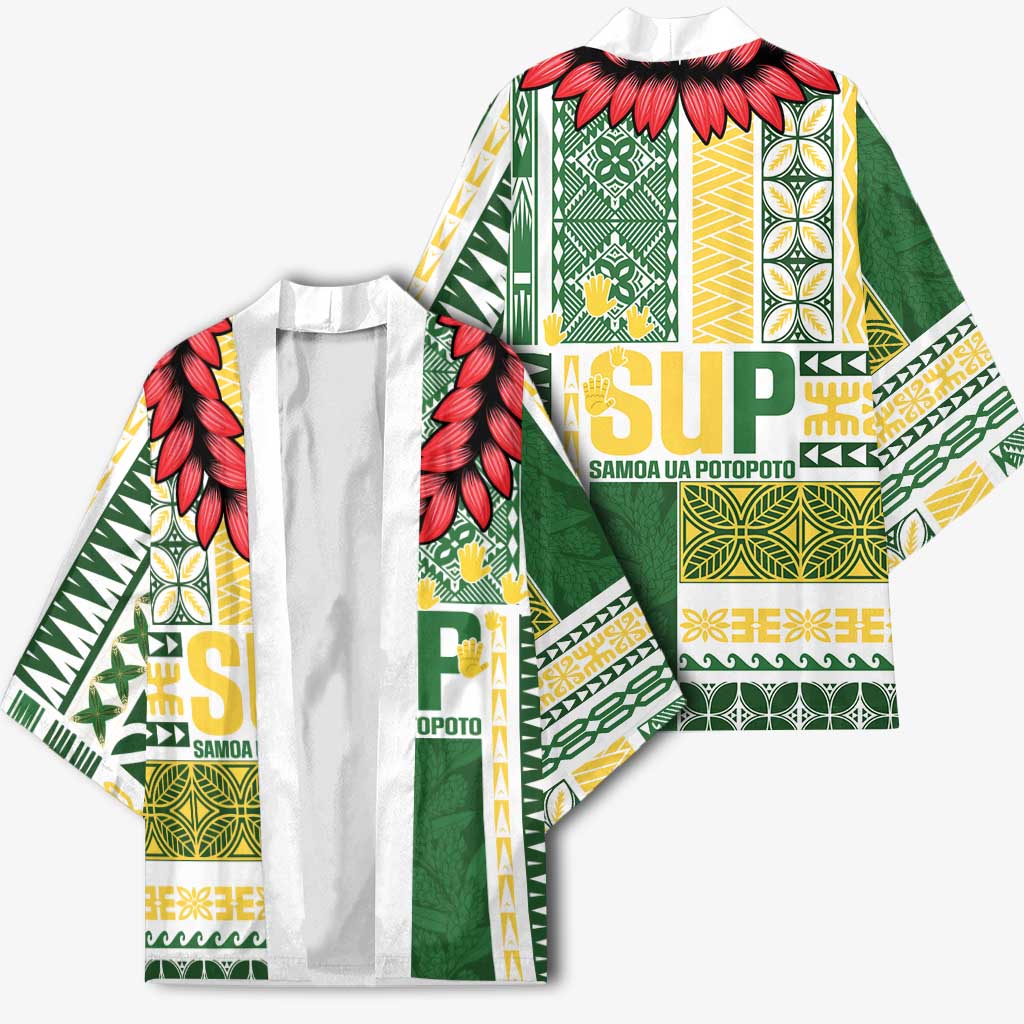 Samoa Uniting Party Kimono SUP Est 2025 Siapo Pattern - Polynesian Pride