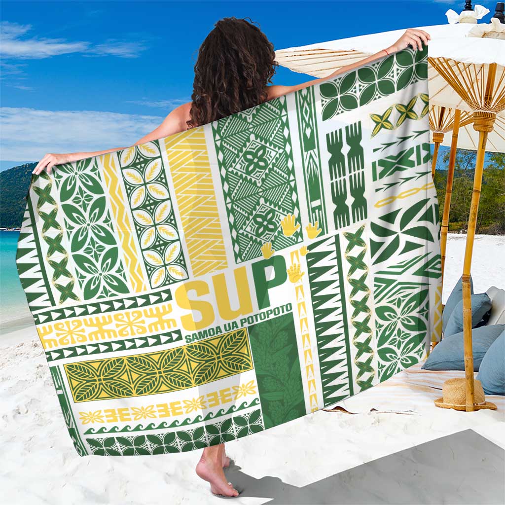 Samoa Uniting Party Sarong SUP Est 2025 Siapo Pattern - Polynesian Pride