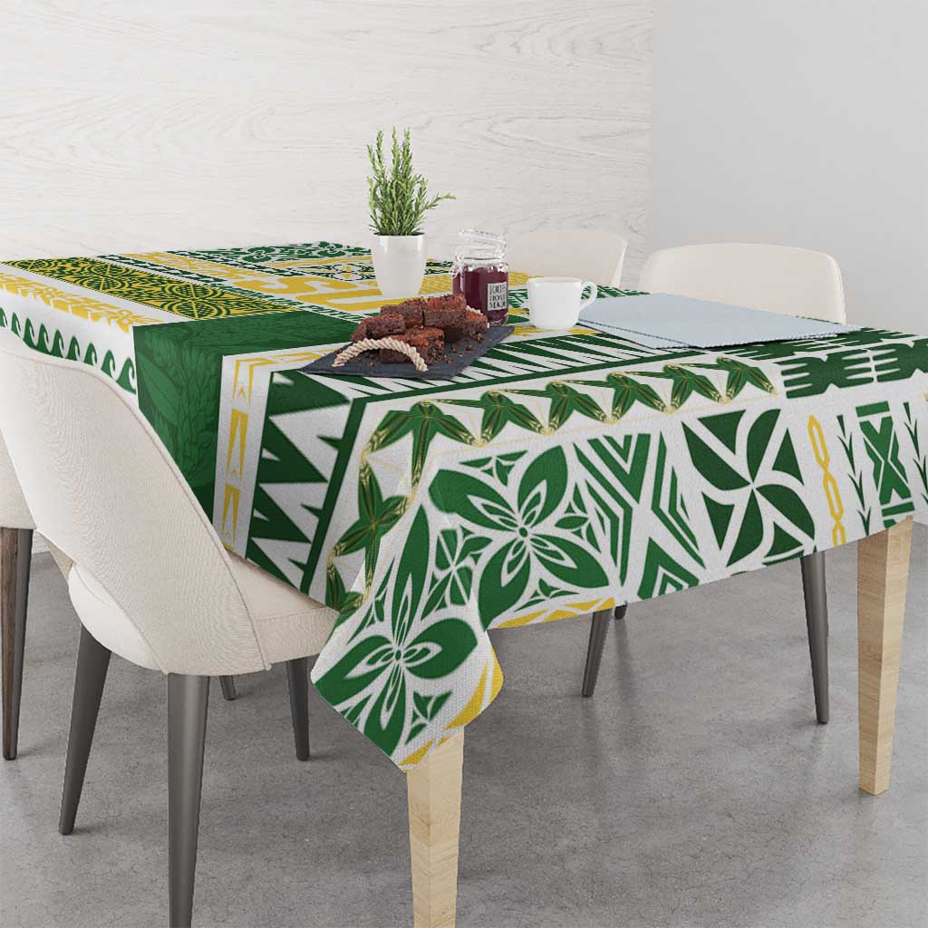 Samoa Uniting Party Tablecloth SUP Est 2025 Siapo Pattern - Polynesian Pride