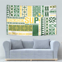 Samoa Uniting Party Tapestry SUP Est 2025 Siapo Pattern - Polynesian Pride