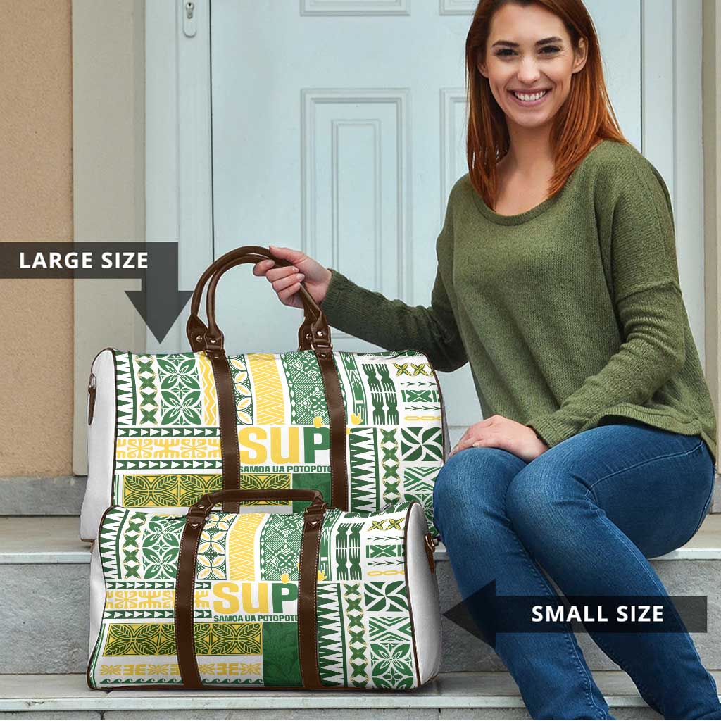 Samoa Uniting Party Travel Bag SUP Est 2025 Siapo Pattern - Polynesian Pride