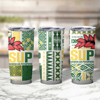 Samoa Uniting Party Tumbler Cup SUP Est 2025 Siapo Pattern - Polynesian Pride