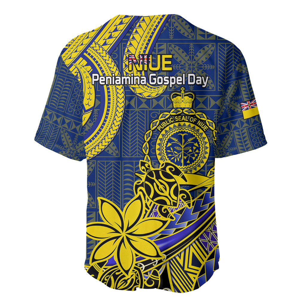 Niue Peniamina Gospel Day Baseball Jersey Unique Niean Hiapo LT14 - Polynesian Pride